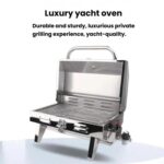 Stainless Steel Yacht BBQ Grill Outdoor Boat Grill Canister Stove, With Bracket - Imagen 2