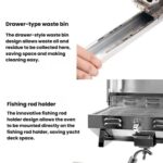 Stainless Steel Yacht BBQ Grill Outdoor Boat Grill Canister Stove, With Bracket - Imagen 4