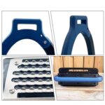 1pair Aluminum Alloy Side-Opening Safety Stirrup, Kids Size Matte Black - Imagen 4