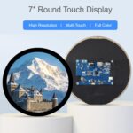 Pantalla táctil capacitiva redonda HDMI Waveshare de 7 pulgadas, LCD 1080x1080, multitáctil de 10 puntos para Raspberry Pi Arduino DIY - Imagen 2
