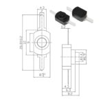 20 PCS YT-1208-YD Interruptor de botón de linterna LED, Straight Feet - Imagen 3