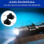 20 PCS YT-1208-YD Interruptor de botón de linterna LED, Straight Feet - Imagen 4