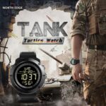 TANK North Edge Hombres Moda Profesional Militar Ejército Deporte al aire libre Impermeable Correr Natación Reloj digital inteligente, TANK North Edge - Imagen 4