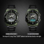 SKMEI 1370 Multifuncional Hombres Deportes al aire libre Noctilucent Impermeable Reloj de pulsera digital de acero inoxidable, SKMEI 1370 - Imagen 4