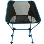 Silla plegable portátil para acampar al aire libre, silla ligera para pescar en la playa, silla reclinable con respaldo de aleación de aluminio para aviación, Aluminum Alloy Chair(light blue)