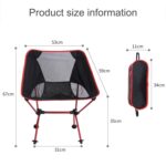 Silla plegable portátil para acampar al aire libre, silla ligera para pescar en la playa, silla reclinable con respaldo de aleación de aluminio para aviación, Aluminum Alloy Chair(light blue) - Imagen 2