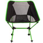 Silla plegable portátil para acampar al aire libre, silla ligera para pescar en la playa, silla reclinable con respaldo de aleación de aluminio para aviación, Aluminum Alloy Chair(green)