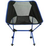 Silla plegable portátil para acampar al aire libre, silla ligera para pescar en la playa, silla reclinable con respaldo de aleación de aluminio para aviación, Aluminum Alloy Chair(blue)
