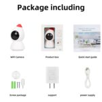 YT43 Cámara de Caperucita Roja para interiores inalámbrica HD de 2 millones de píxeles, compatible con detección de movimiento, visión nocturna por infrarrojos y tarjeta Micro SD, YT43 - Imagen 3