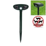 Potente repelente de animales ultrasónico de energía solar con sensor PIR y sensor de luz