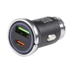 AR-CA08 12W 2A USB-C / Type-C + Cargador de coche con puertos USB