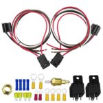 Coche 12V 40A 175-185 grados termostato doble ventilador de refrigeración cableado relé Sensor Kit - Imagen 2