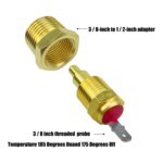 Coche 12V 40A 175-185 grados termostato doble ventilador de refrigeración cableado relé Sensor Kit - Imagen 4