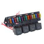 Caja de fusibles de 15 vías para automóvil con relé de 4 vías 12V 40A - Imagen 2