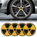 Adhesivo decorativo para cubo de rueda de coche 4 en 1, diámetro: 5,8 cm