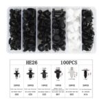 Juego de clips de remache de sujetadores de plástico universales para automóviles 100 en 1 - Imagen 3