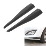 1 par de tiras de parachoques de silicona de fibra de carbono para automóvil, estilo: corto, Carbon Fiber