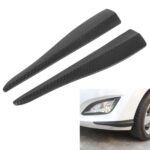 1 par de tiras de parachoques de silicona de fibra de carbono para automóvil, estilo: largo, Carbon Fiber