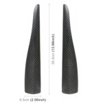 1 par de tiras de parachoques de silicona de fibra de carbono para automóvil, estilo: largo, Carbon Fiber - Imagen 2