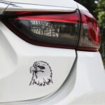 Pegatinas de metal con forma de búho para coche, pegatinas decorativas personalizadas de aleación de aluminio, tamaño: 8 x 7,5 cm