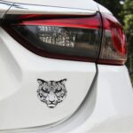 Pegatinas de metal de tigre para coche, pegatinas decorativas personalizadas de aleación de aluminio, tamaño: 8 x 7,5 cm