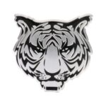 Pegatinas de metal de tigre para coche, pegatinas decorativas personalizadas de aleación de aluminio, tamaño: 8 x 7,5 cm - Imagen 2