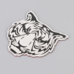 Pegatinas de metal de tigre para coche, pegatinas decorativas personalizadas de aleación de aluminio, tamaño: 8 x 7,5 cm - Imagen 3