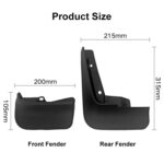 Para Multivan Carvelle T5/T6 2008-2020 4 unids/set Auto de plástico suave contra salpicaduras guardabarros guardia - Imagen 3