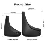 Para Jeep Renegade 2015-2021, 4 unids/set, guardabarros de plástico suave para coche - Imagen 3
