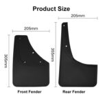 Para Suzuki Jimny 2019-2023 4 unids/set protector de guardabarros de plástico suave para coche - Imagen 3