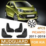 Para KIA Picanto 2011-2018 4 unids/set protector de guardabarros de plástico suave para coche - Imagen 2