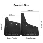 Para Mitsubishi PAJERO 2004-2021 4 unids/set coche Auto plástico suave Splash Flaps guardabarros - Imagen 3