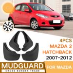 Para Mazda 2 Hatchback 2007-2012 4 unids/set protector de guardabarros de plástico suave para coche - Imagen 2