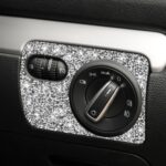 Etiqueta engomada de la cubierta de la decoración del diamante del faro del coche para Volkswagen Golf 6 2008-2012, volante a la derecha - Imagen 5