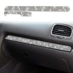 Etiqueta engomada de la cubierta de la decoración del diamante del control central del coche para Volkswagen Golf 6 2008-2012, volante a la izquierda