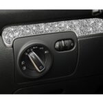 Etiqueta engomada de la cubierta de la decoración del diamante del control central del coche para Volkswagen Golf 6 2008-2012, volante a la izquierda - Imagen 5