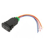 TS-201 para coche Toyota, luz azul-verde, luz antiniebla grande, interruptor de Control Dual con cerradura