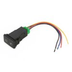 TS-202 para Toyota, interruptor de Control Dual pequeño con luz azul y verde para coche, con cerradura
