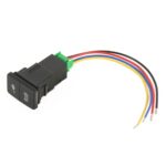 TS-202 para Toyota, interruptor de Control Dual pequeño con luz azul y verde para coche, con cerradura