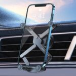 Perilla del coche Salida de aire Soporte de gravedad de aleación de aluminio invisible