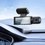 Grabadora de conducción de lentes duales frontales e interiores con visión nocturna HD de 3,16 pulgadas y 1080P