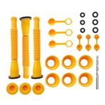 3 unids/set tapón de tuerca hexagonal tapa de plástico antideslizante