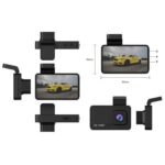 Q3 Grabadora de conducción de grabación única para coche 1080P HD de 3 pulgadas, compatible con grabación en bucle automática - Imagen 2