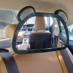 Espejo retrovisor auxiliar para bebé para coche con luz LED con control remoto + carga USB