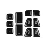 Para Tesla Model 3 / Y 11 unids/set botón de elevación de ventana de coche pegatina decorativa adhesiva de PU