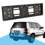 Marco de matrícula europea para coche con cámara de marcha atrás