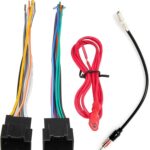 Arnés de cableado para radio estéreo con adaptador de antena para Chevrolet Captiva/GMC