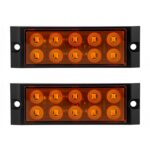 2 uds coche/camión 10LED luces indicadoras de posición lateral lámpara de bombilla, MK-017(Orange)