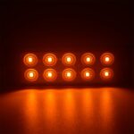 2 uds coche/camión 10LED luces indicadoras de posición lateral lámpara de bombilla, MK-017(Orange) - Imagen 2