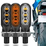 2pcs 12V 3LEDs motocicleta mini luz de señal de giro de agua, 3LEDs (Transparent) - Imagen 2